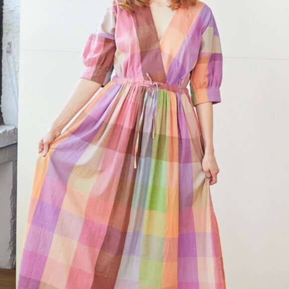 Malibu Dress in Merida Chex | Rujuta Sheth - Picture 1 of 12